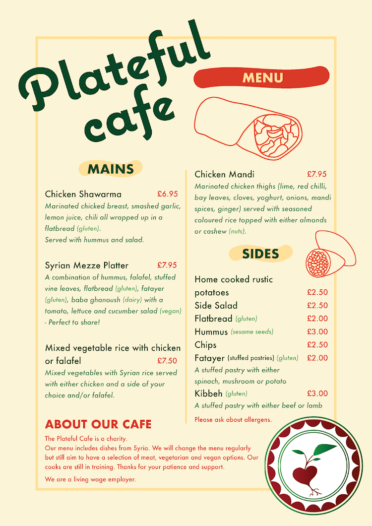 Menus Plateful Cafe