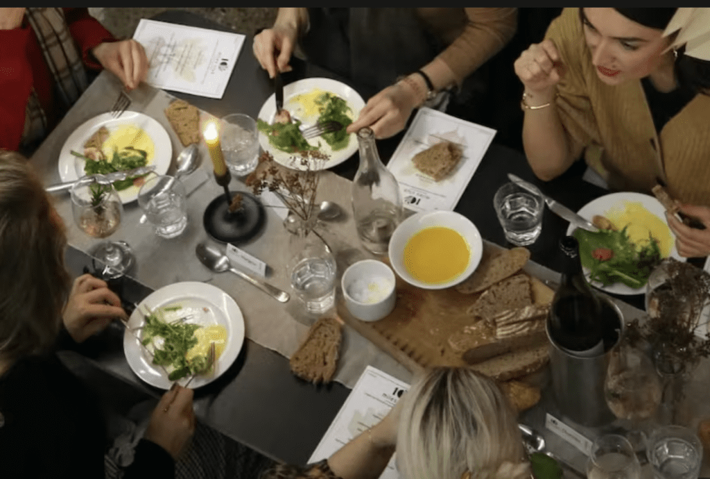 People dinning at Plateful Cafe in London.