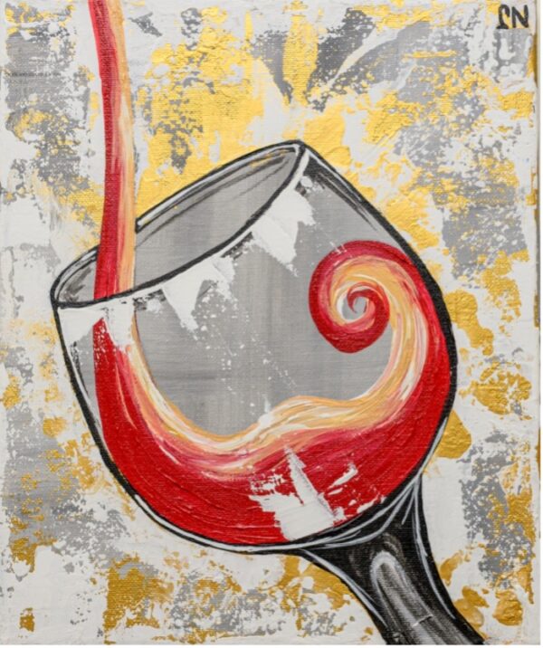 Painting of a wine glass