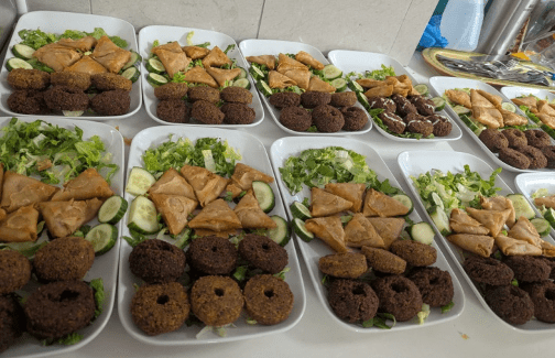 Delicious food provided at Anne-Marie and Gideon's wedding.