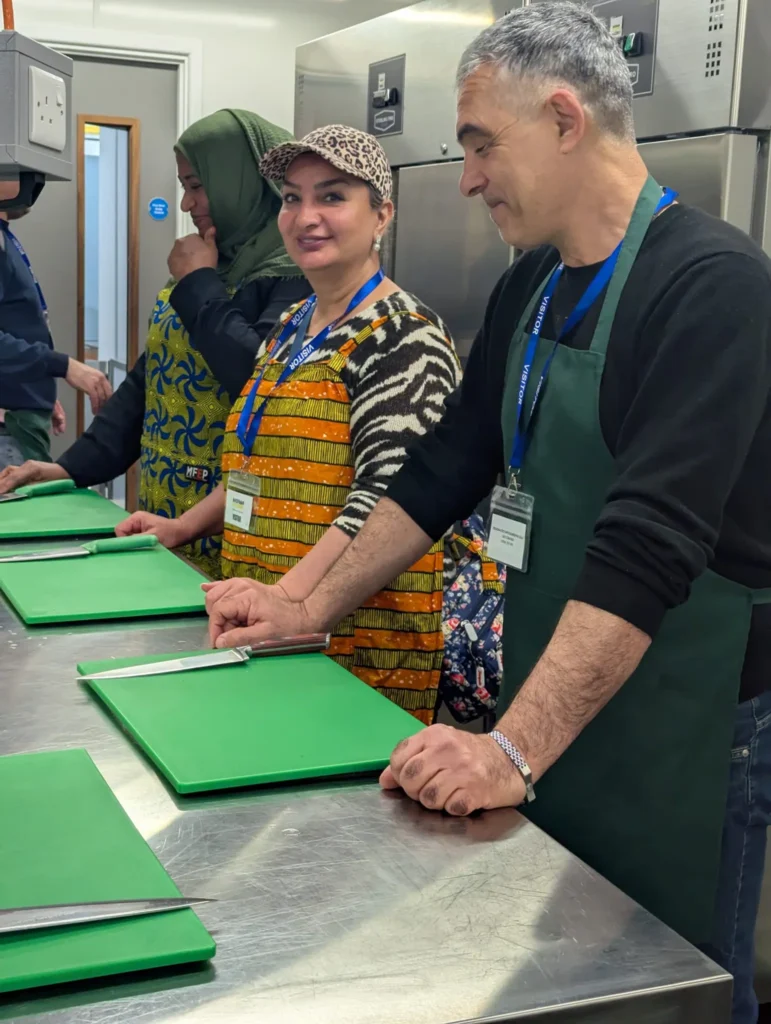 Students at Plateful Cafe training