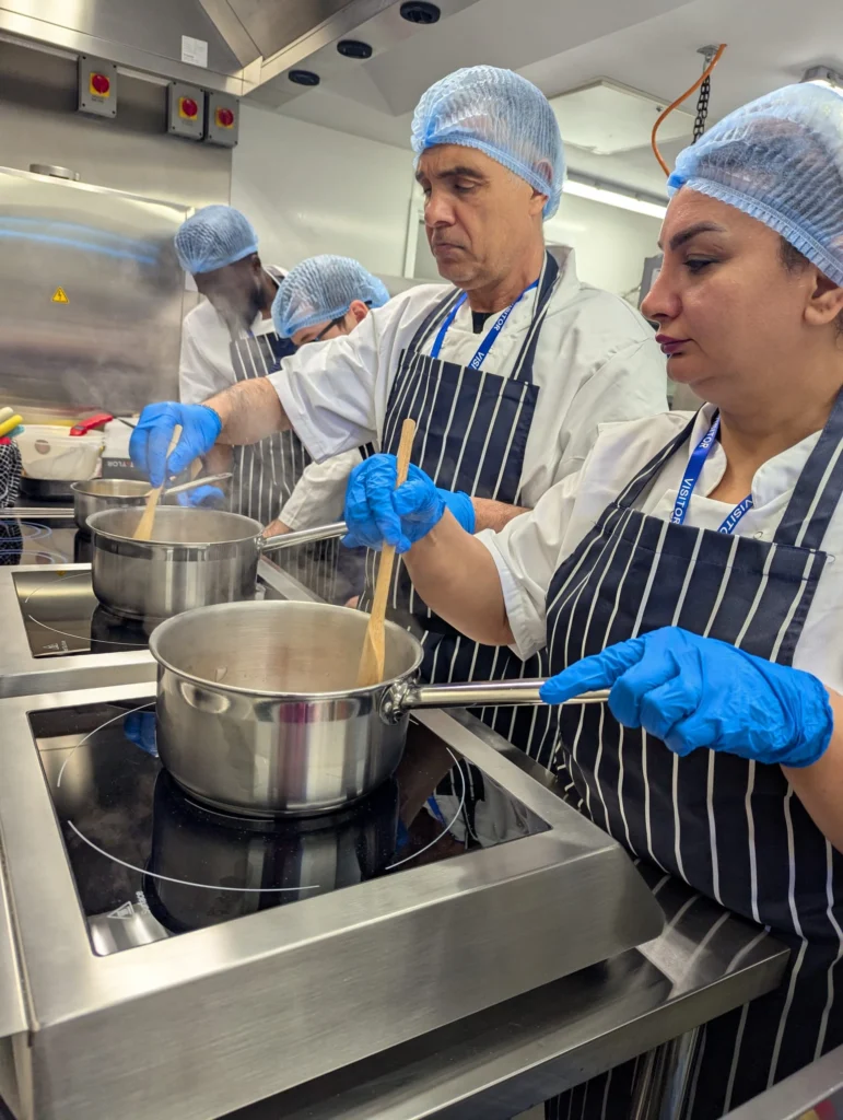 Plateful Cafe students stirring