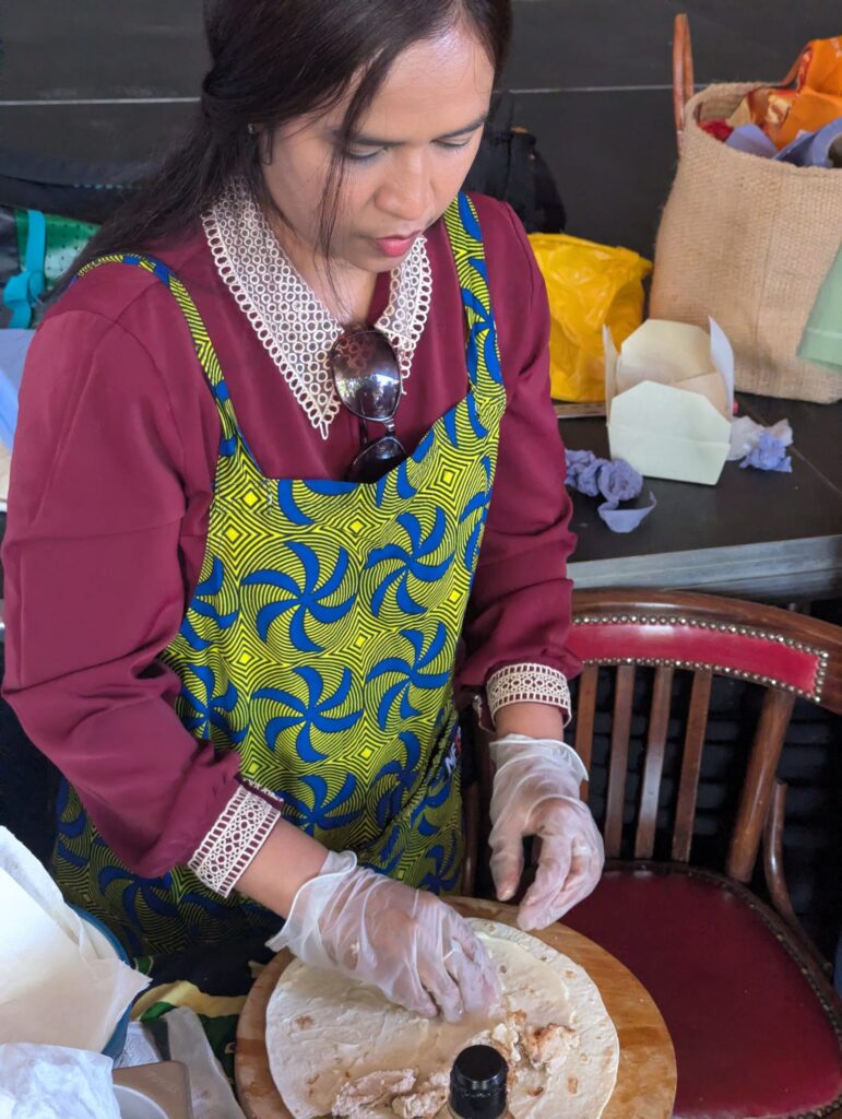 A chef preparing food
