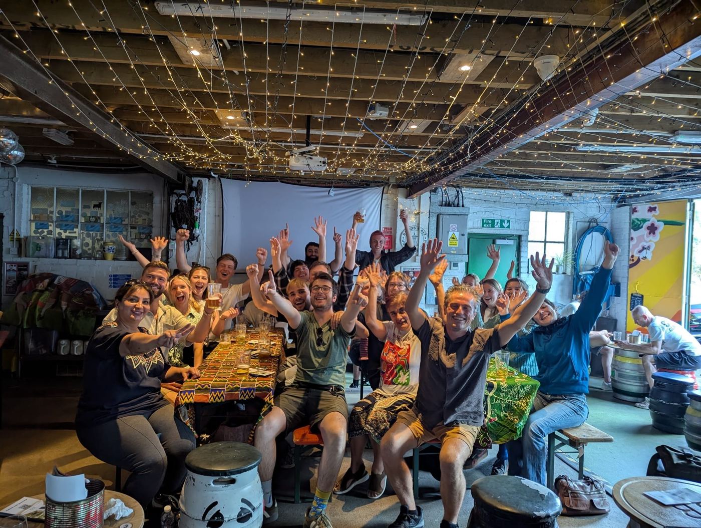 Plateful Café volunteers, chefs and supporters celebrating together